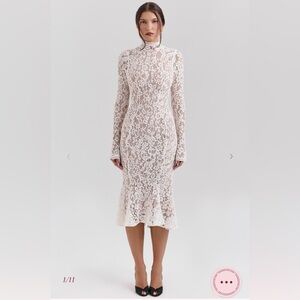 House of CB Sophia Lace Long Sleeve Dress NWT